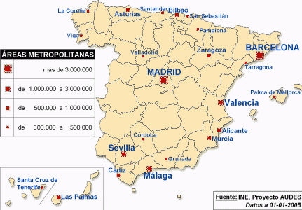 Geo, Humana, Poblamiento, Principales Areas Metropolitanas, 2005
